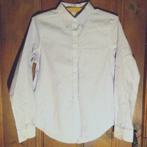 L.L. Bean Womens blue striped dress shirt